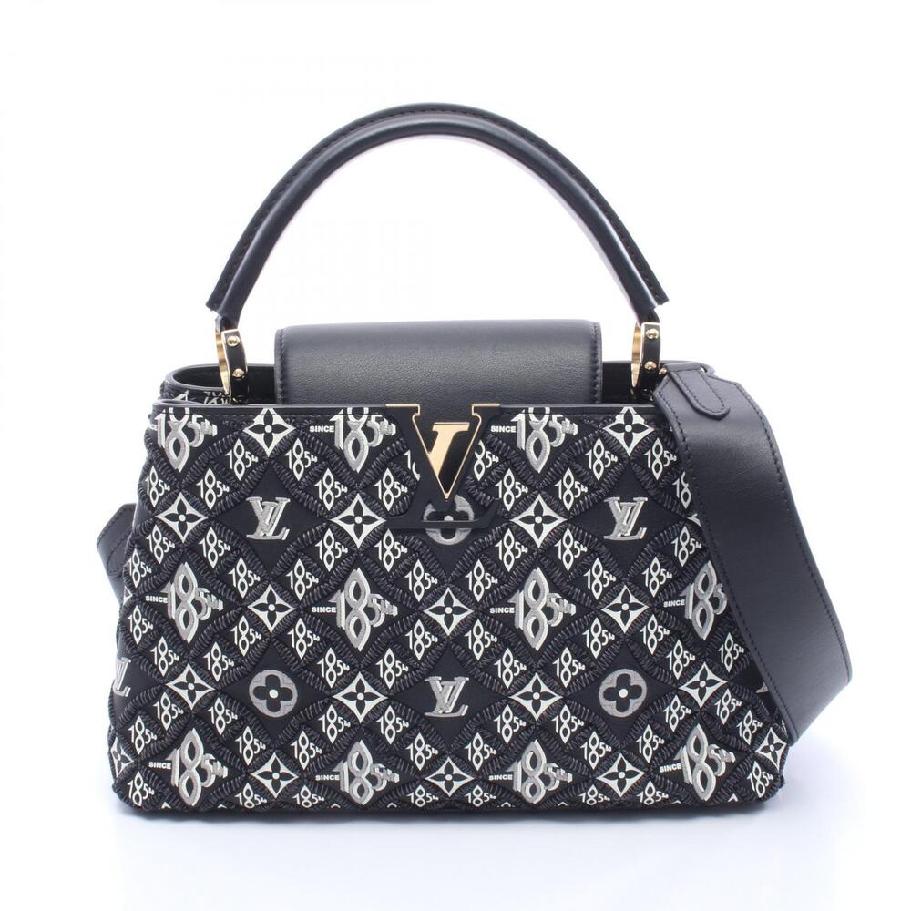 Louis Vuitton Capucines Since 1984 Top Handle Bag Leather Black